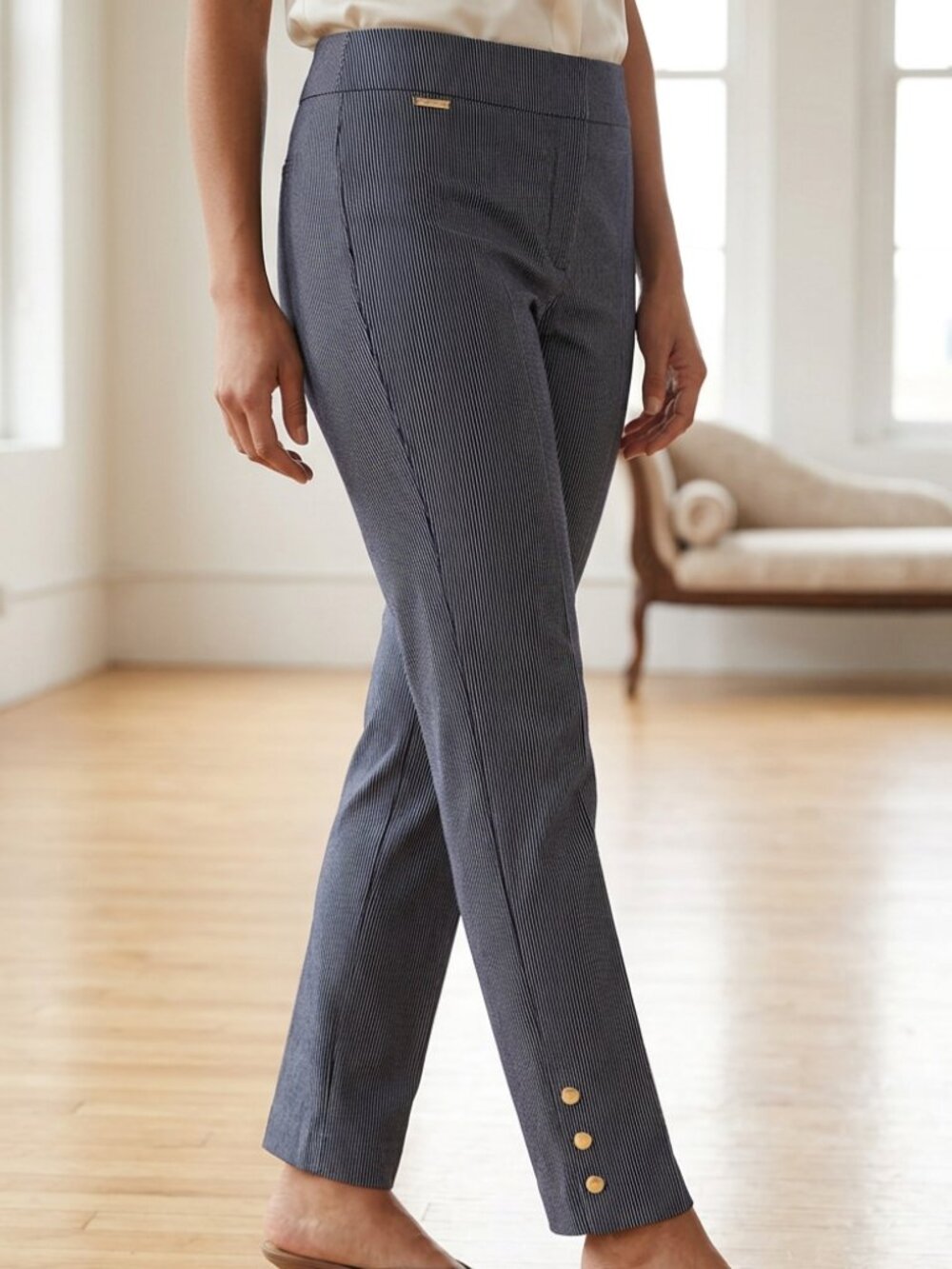 NWT Anne Klein "Slim Crop" Pull-On Pants